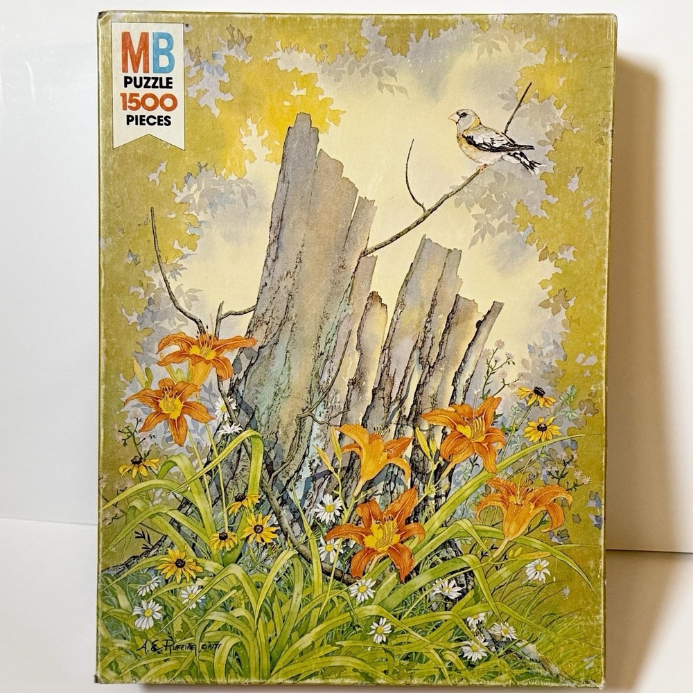 Vintage 1978 Milton Bradley MB 1500 Piece Jigsaw Puzzle Woodland Series #1 - Picture 1 of 7